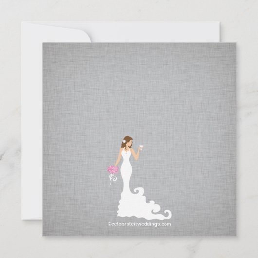 Moderne Bride Wine Bridal Shower Invitations Kaart (Achterkant)