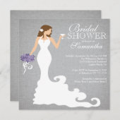 Moderne Bride Wine Bridal Shower Invitations Kaart (Voorkant / Achterkant)