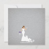 Moderne Bride Wine Bridal Shower Invitations Kaart (Achterkant)