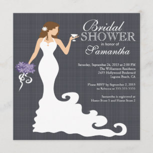 Moderne Bride Wine Bridal Shower Invitations Kaart