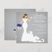 Moderne Bride Wine Bridal Shower Invitations Kaart (Voorkant / Achterkant)