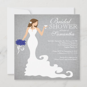 Moderne Bride Wine Bridal Shower Invitations Kaart