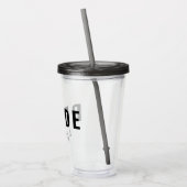 Moderne Bride zwarte handschrift van het Manuscrip Acryl Drinkbeker (Links)