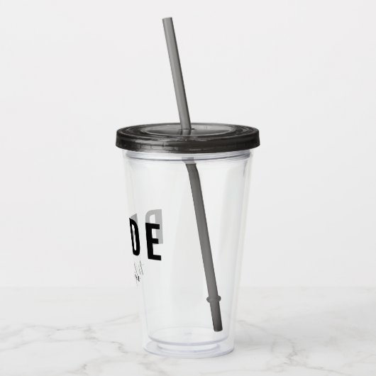 Moderne Bride zwarte handschrift van het Manuscrip Acryl Drinkbeker (Links)