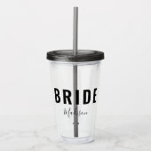 Moderne Bride zwarte handschrift van het Manuscrip Acryl Drinkbeker (Voorkant)