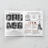 Moderne Bridemaids voorstel krant Flower Wrap (Binnen)