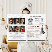 Moderne Bridemaids voorstel krant Flower Wrap