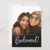 Moderne bridesmaid-ontwerpscript voor voorstel, pl (Voorkant)