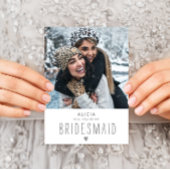 moderne bridesmaid propodsal fotokaart kaart