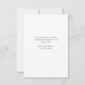 moderne bridesmaid propodsal fotokaart kaart (Achterkant)