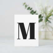 Moderne brief | Aangepast alfabet minimalistisch I Briefkaart (Staand voorkant)