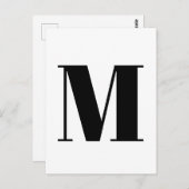Moderne brief | Aangepast alfabet minimalistisch I Briefkaart (Voorkant / Achterkant)