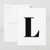 Moderne brief | Aangepast alfabet minimalistisch I Briefkaart (Voorkant / Achterkant)