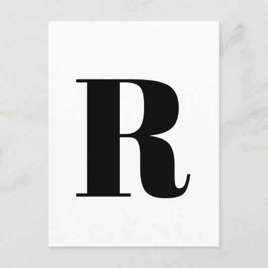 Moderne brief | Aangepast alfabet minimalistisch I Briefkaart (Voorkant)