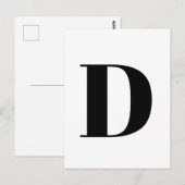 Moderne brief | Aangepast alfabet minimalistisch I Briefkaart (Voorkant / Achterkant)