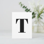 Moderne brief | Aangepast alfabet minimalistisch I Briefkaart (Staand voorkant)