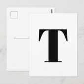 Moderne brief | Aangepast alfabet minimalistisch I Briefkaart (Voorkant / Achterkant)