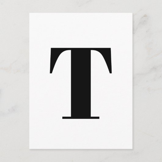 Moderne brief | Aangepast alfabet minimalistisch I Briefkaart (Voorkant)