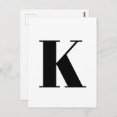 Moderne brief | Aangepast alfabet minimalistisch I Briefkaart (Voorkant / Achterkant)