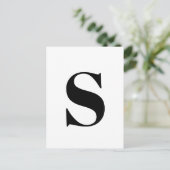 Moderne brief | Aangepast alfabet minimalistisch I Briefkaart (Staand voorkant)