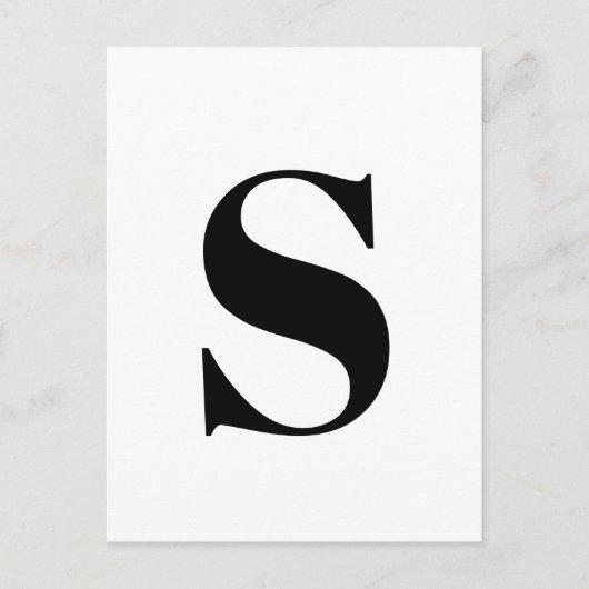 Moderne brief | Aangepast alfabet minimalistisch I Briefkaart (Voorkant)