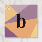 Moderne brief Initiaal op zonnemonogram Bedankjes Labels (Voorkant)