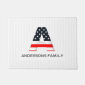 Moderne brief met de Amerikaanse vlag Deurmat (Voorkant)