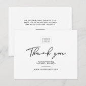 Moderne briefing bedrijfspakket Hartelijk dank Bedankkaart (Voorkant / Achterkant)