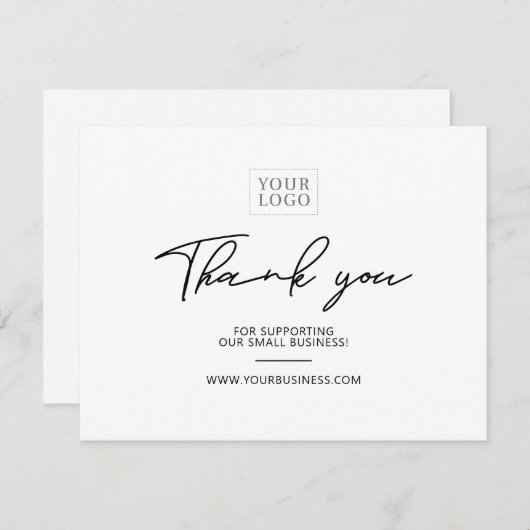 Moderne briefing bedrijfspakket Hartelijk dank Bedankkaart (Voorkant / Achterkant)