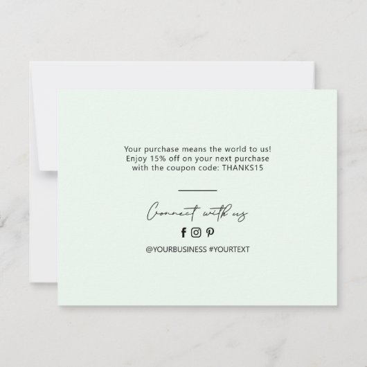 Moderne briefing bedrijfspakket Hartelijk dank Bedankkaart (Achterkant)