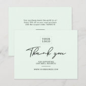 Moderne briefing bedrijfspakket Hartelijk dank Bedankkaart (Voorkant / Achterkant)