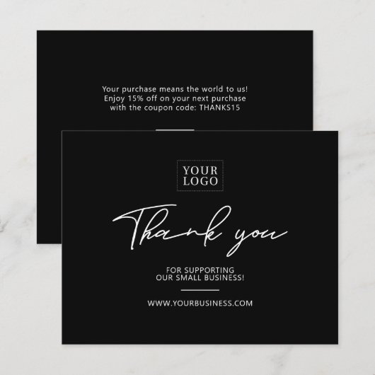 Moderne briefing bedrijfspakket Hartelijk dank Bedankkaart (Voorkant / Achterkant)