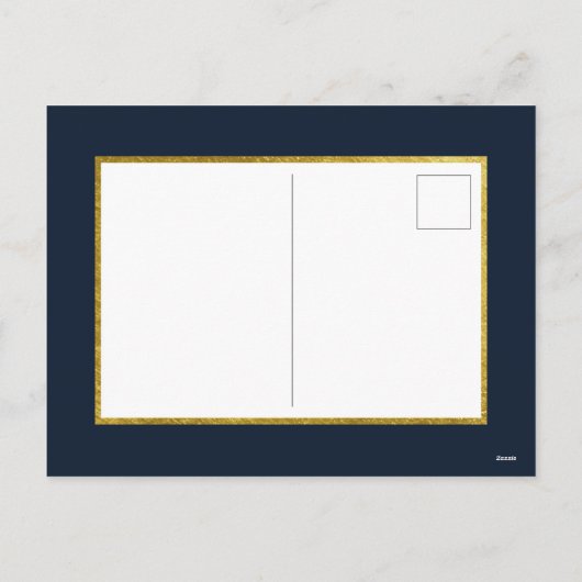 Moderne briefing & goudsneeuwvlokken Zure kerst Feestdagenkaart (Achterkant)