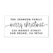 Moderne briefing voor vrolijk kerstfeest en famili  zelfinktende stempel (Design)
