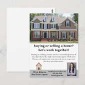 Moderne Briefkaart Estate Agent Custom (Voorkant / Achterkant)