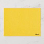 Moderne Briefkaart hartslag, geel (Achterkant)