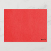 Moderne Briefkaart harttabel, rood (Achterkant)