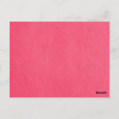 Moderne Briefkaart harttabel, roze (Achterkant)
