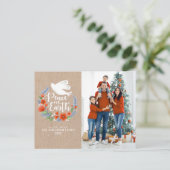 Moderne Briefkaart voor de vrede op aarde met Kers (Staand voorkant)