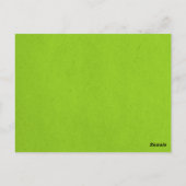 Moderne Briefkaart voor hartafeldnummers, groen (Achterkant)