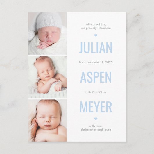 Moderne Briefkaart voor het doorgeven van rasterbe (Voorkant)