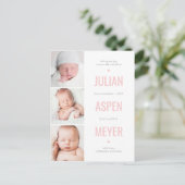 Moderne Briefkaart voor het doorgeven van rasterbe (Staand voorkant)