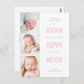 Moderne Briefkaart voor het doorgeven van rasterbe (Voorkant / Achterkant)