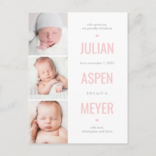 Moderne Briefkaart voor het doorgeven van rasterbe (Voorkant)