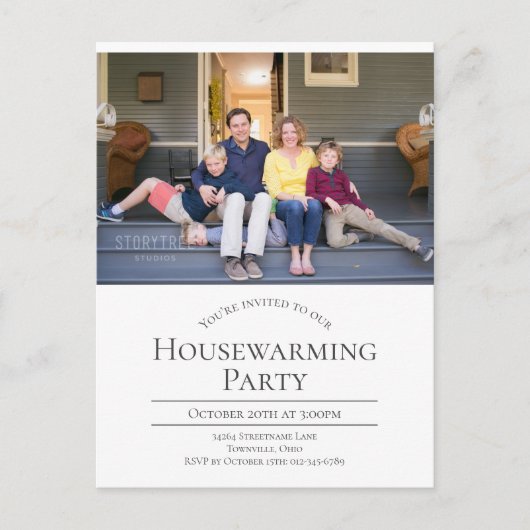 Moderne Briefkaart voor het uitnodigen van fotowon (Voorkant)