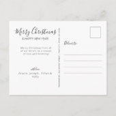 Moderne Briefkaart voor Kerstmis met foto's Groen (Achterkant)