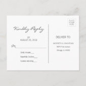 Moderne Briefkaart voor marmer en gouden bruiloft (Achterkant)