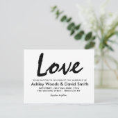 Moderne Briefkaart voor uitnoeping voor bruiloft i (Staand voorkant)