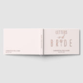 Moderne brieven aan de bruid Elegant Roze Roos Gou Gastenboek (Volledig)