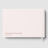 Moderne brieven aan de bruid Elegant Roze Roos Gou Gastenboek (Achterkant)